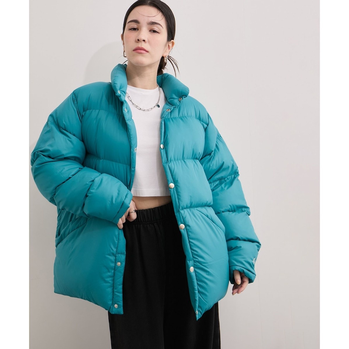 Audrey and John Wad】シレーキルティングスタンドカラーダウン