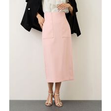 [美人スカート]ダブルクロスポケット付きタイトスカート/イージーケア・26SS