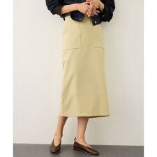 [美人スカート]ダブルクロスポケット付きタイトスカート/イージーケア・26SS