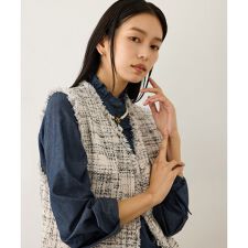 ツイードVネックジレ