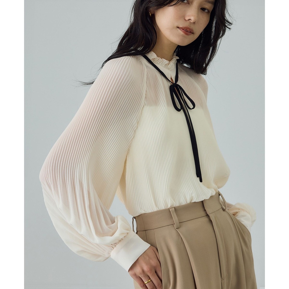 スクエアドットプリントブラウス/イージーケア | ロペ(ROPE') | マルイ