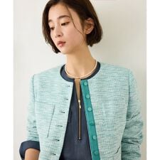 ツイードノーカラージャケット