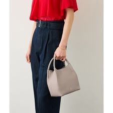 2WAYキューブボックスレザーハンドバッグ