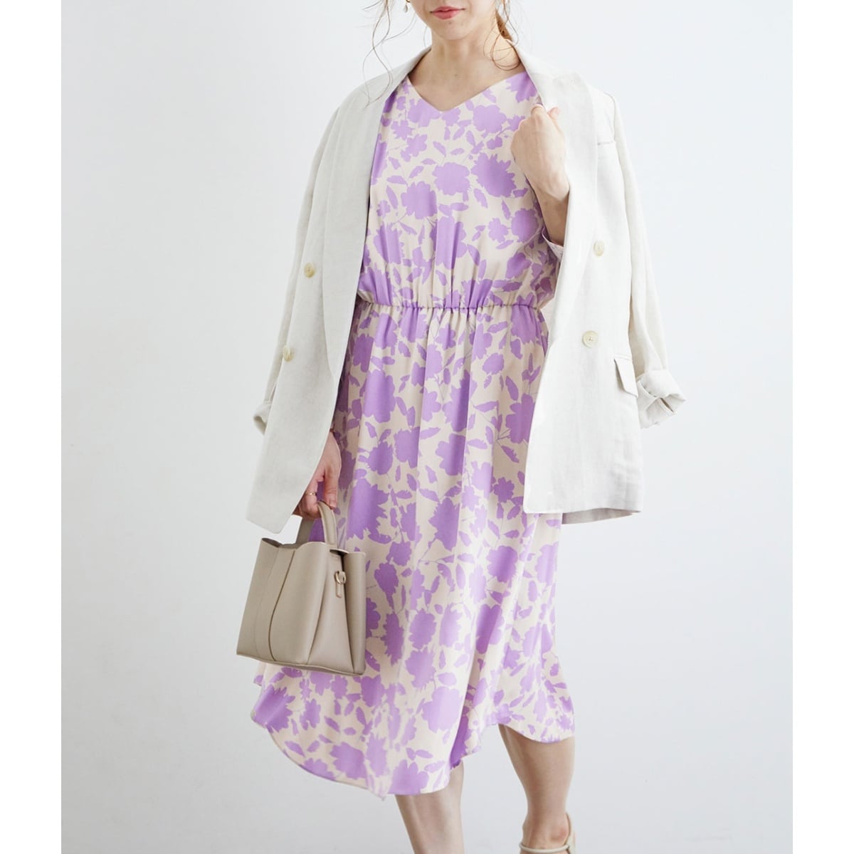 ロペ（ROPE’）/起毛サテン花柄ワンピース 起毛サテン花柄ワンピース | ロペ(ROPE') | マルイウェブチャネル