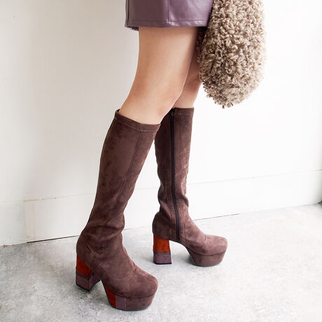 厚底ストレッチロングブーツ By あしながおじさん By Ashinagaojisan ファッション通販 マルイウェブチャネル