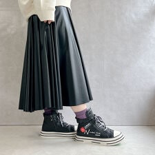 【26春夏新作】【人気商品】厚底 ジップアップ ラベル スニーカー