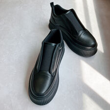 ヌーベルヴォーグ リラックス(NOUBEL VOUG Relax)の【25秋冬新作】極ふわ 厚底フラットソール 甲ゴムスリッポンスニーカー