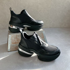 【26春夏新作】上品スニーカー サッと履ける フロントジッパー厚底スニーカー