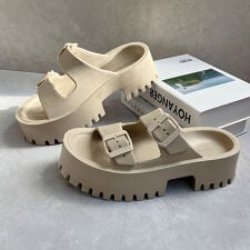 【26春夏新作】厚底タンクソール ダブルベルトサンダル