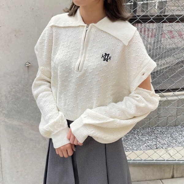 2WAYハーフZIPニット／ベスト | NICOLE CLUB | マルイウェブチャネル