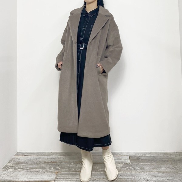 モッサ風ダブルフェイスロングコート | NICOLE CLUB | マルイウェブ