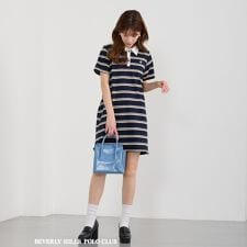 【BEVERLY HILLS POLO CLUB】ボーダーポロワンピース
