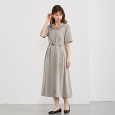 衿刺繍ワンピース