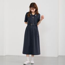 衿刺繍ワンピース
