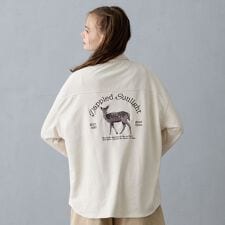 バック刺繍オーバーシャツ