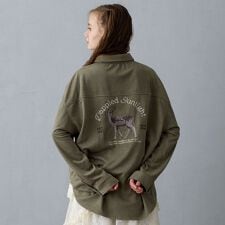 バック刺繍オーバーシャツ