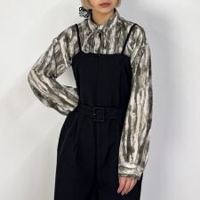 【ZELDA】リボン付き柄ブラウス