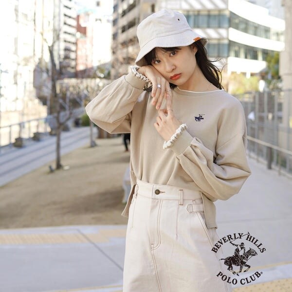 【美品】BEVERLY HILLS POLO CLUB＊ビバリーヒルズポロクラブ◇大容量トートバッグ ファスナー付き キャンバス 帆布 マザーバッグ 肩掛け ビバリーヒルズ ポロ クラブ バッグ BH2006N トートバッグ ショルダー