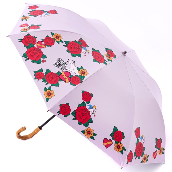 フォション 折りたたみ日傘（傘袋付き）モノトーン ange（アンジュ