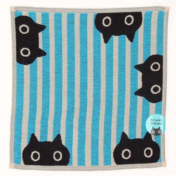 アツコマタノ 三重ガーゼハンカチ ストライプ MEME 【Atsuko Matano