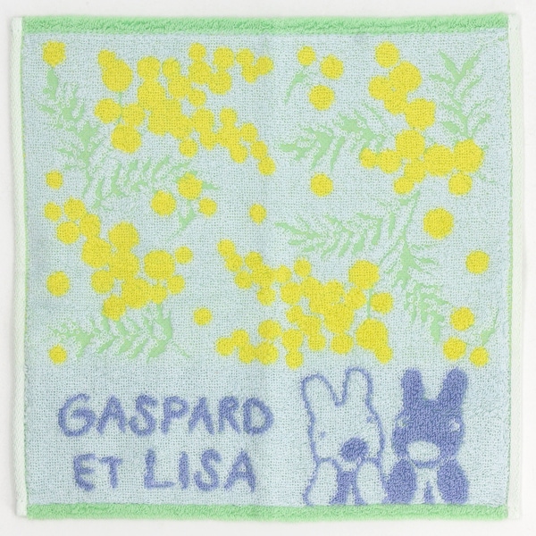 リサとガスパール タオルハンカチ ミモザ（パッケージ入り）【Gaspard