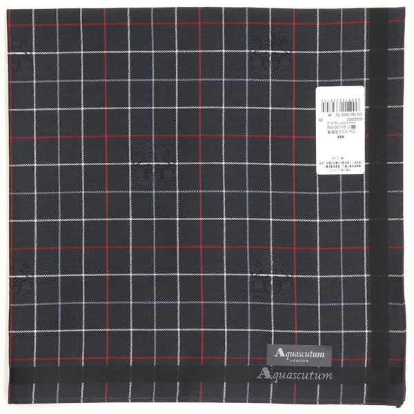 アクアスキュータム　メンズ　ハンカチ　レストモチーフ　【Aquascutum】