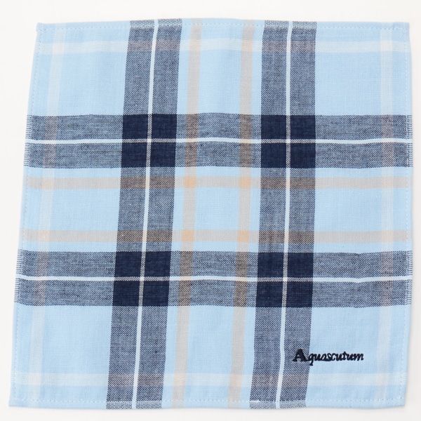 アクアスキュータム メンズ タオルハンカチ チェック 【Aquascutum