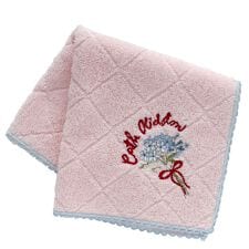 キャス キッドソン　タオルハンカチ　ブーケ刺繍　【Cath Kidston】