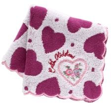 キャス キッドソン　大判　タオルハンカチ　LACE HEARTS TILE