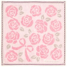 ヒビヤカダン　タオルハンカチ　バラモチーフ　縁取りステッチ　【日比谷花壇　HIBIYA-KADAN】