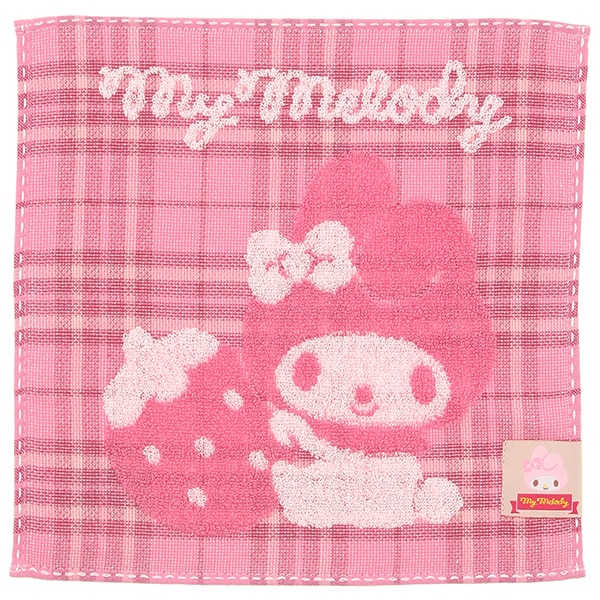 ポチャッコ　タオルハンカチ　タータンチェック