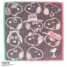 スヌーピー　タオルハンカチ　スヌーピーときょうだい　【PEANUTS】