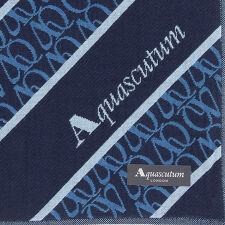 アクアスキュータム　メンズ　ガーゼハンカチ　ロゴストライプ　【Aquascutum】