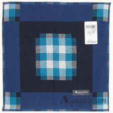 アクアスキュータム　メンズ　ガーゼハンカチ　ブロックチェック　【Aquascutum】