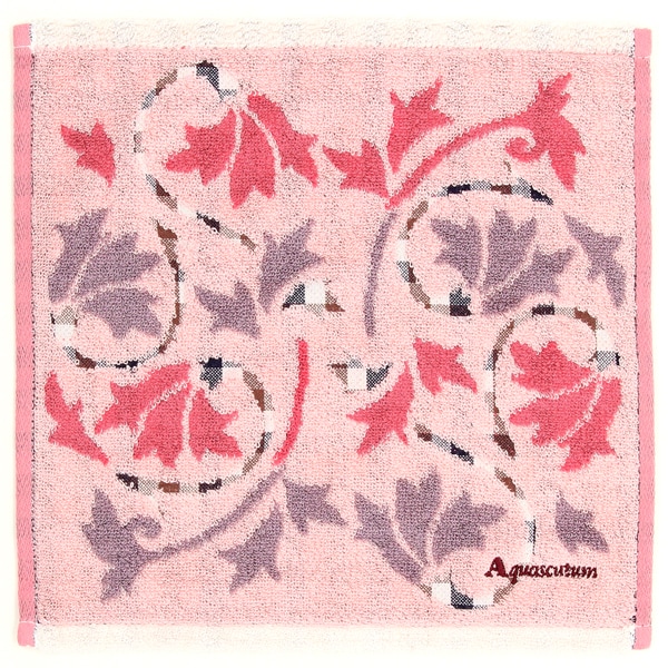 アクアスキュータム　タオルハンカチ　紋章柄　【Aquascutum】