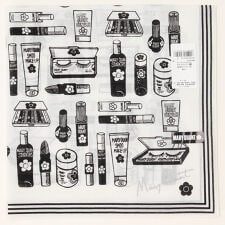 マリークヮント　プリントハンカチ　コスメ　【MARY QUANT　マリークワント】