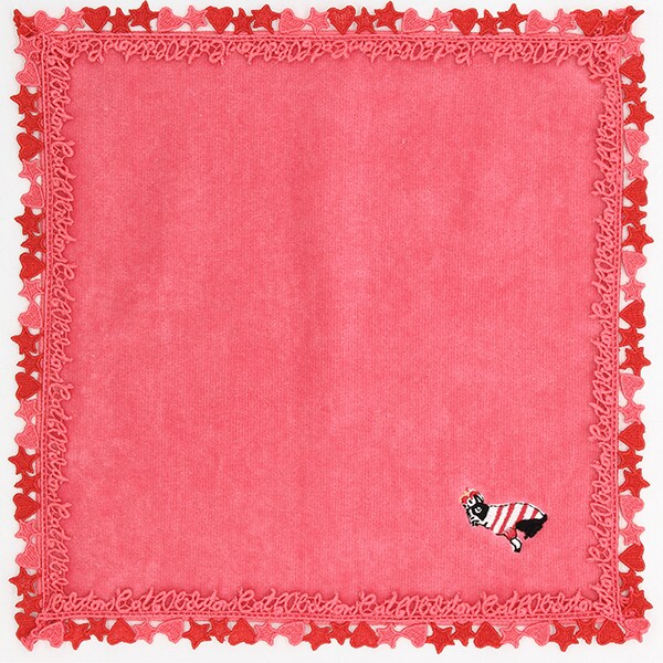 キャス キッドソン 大判 タオルハンカチ（28cm）ロゴ ハート＆星柄