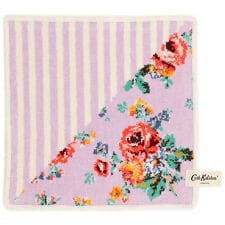 キャス キッドソン　シェニール織　タオルハンカチ　フラワー＆ストライプ