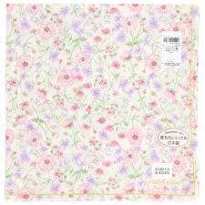 ヒビヤカダン　大判　プリントハンカチ（58cm）四季の花々　【日比谷花壇　HIBIYA-KADAN】