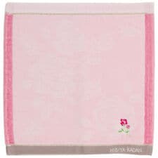 ヒビヤカダン　タオルハンカチ　バラ刺繍　【日比谷花壇　HIBIYA-KADAN】