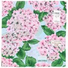 ジュンコシマダ　大判　プリントハンカチ（58cm）紫陽花　【JUNKO SHIMADA】