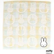 ミッフィー　表ガーゼ地・裏タオルハンカチ　パステルチェック　【miffy】