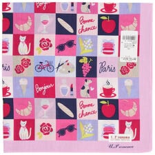 ユーピーレノマ　プリントハンカチ　モザイク　【U.P renoma】