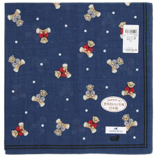 グレート・ブリティッシュ・テディベア　プリントハンカチ　ドット　パーカーテディ