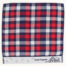ハッシュパピー　表ガーゼ地・裏タオルハンカチ　チェック　お昼寝ジェイソン君