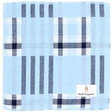 ハッシュパピー　表ガーゼ地・裏タオルハンカチ　パッチワーク　【Hush Puppies】