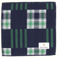 ハッシュパピー　表ガーゼ地・裏タオルハンカチ　パッチワーク　【Hush Puppies】