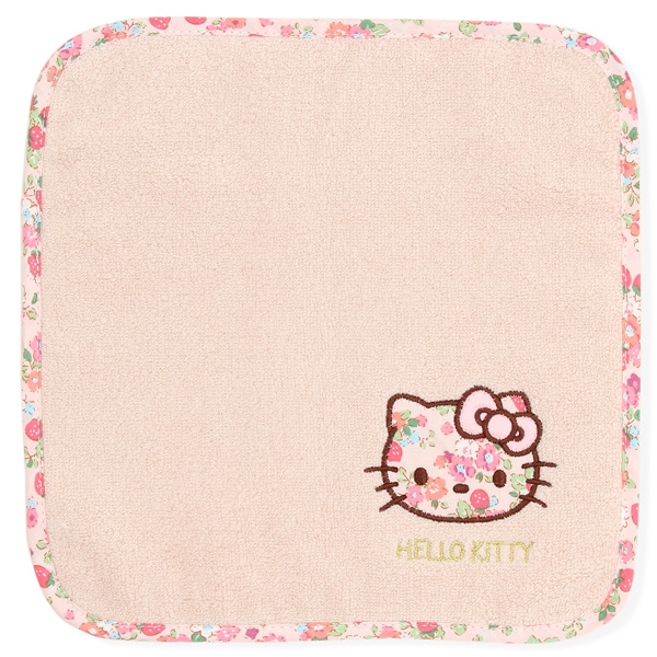 ハローキティ ミニ タオルハンカチ（23cm）花柄ハローキティ