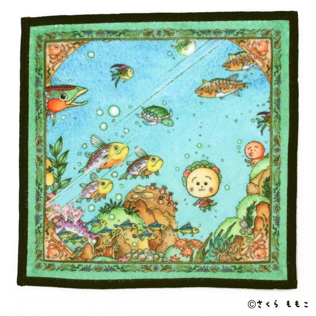 コジコジ！ コジコジ スマホ・メガネ拭き ハンカチ 扉絵 アクアリウム 【COJI-COJI