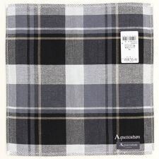 アクアスキュータム　メンズ　三重ガーゼハンカチ　ブロックチェック　【Aquascutum】